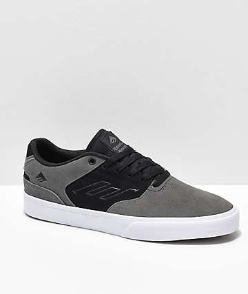 Emerica Reynolds Low Vulc zapatos de skate en negro, gris y blanco