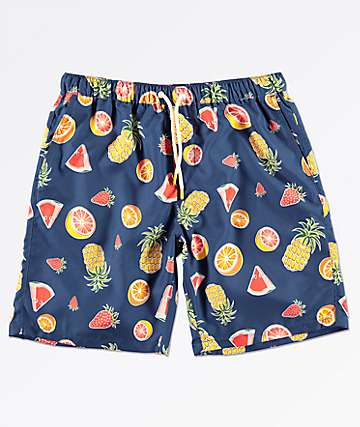 Empyre Grom Fruit shorts de baño con pretina elástica en azul marino