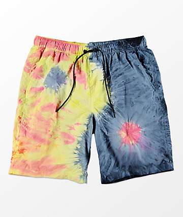 Empyre Grom Yin Yang shorts de baño con pretina elástica y efecto tie dye