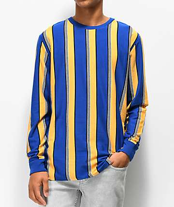 Empyre Recon camiseta de manga larga de rayas azules y amarillas