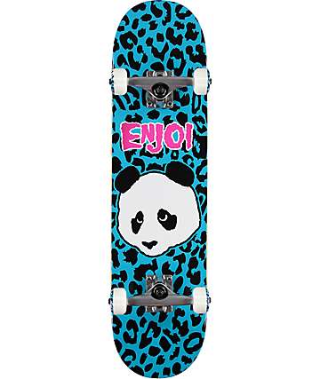 Enjoi Leopard Punk 7.87" Blue Skateboard Complete