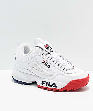 fila disruptor red and blue