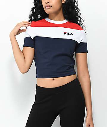 fila red white blue