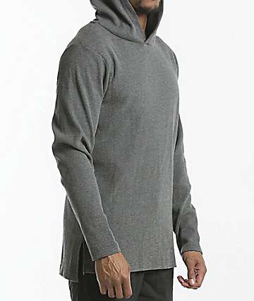 Fairplay Lawson Hooded Long Sleeve Knit Charcoal Shirt