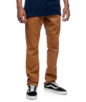 Free World Messenger Hazelnut Skinny Fit Twill Pants