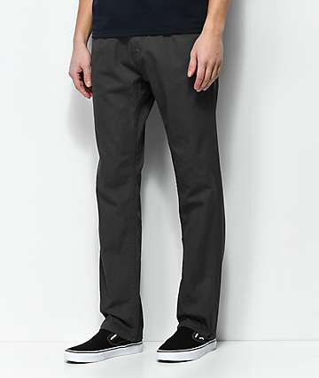 Free World Night Train 5 Pocket Charcoal Twill Pants