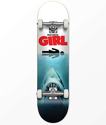 Girl Malto Shark Attack 7.6" completo de skate