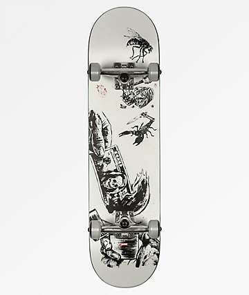 Globe G1 Hard Luck White & Black 8.0" Skateboard Complete