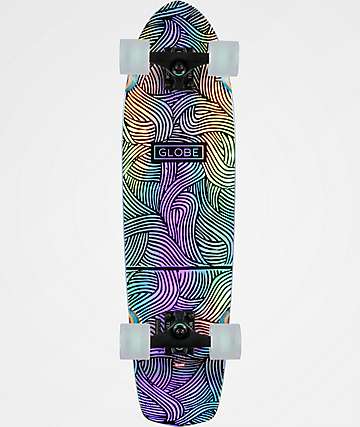 Globe Tracer Classic 31.125" completo de skate cruiser en negro y color plateado