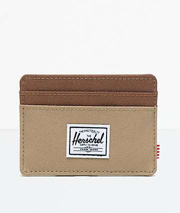 Herschel Supply Co. Charlie Kelp & Saddle Brown Cardholder Wallet