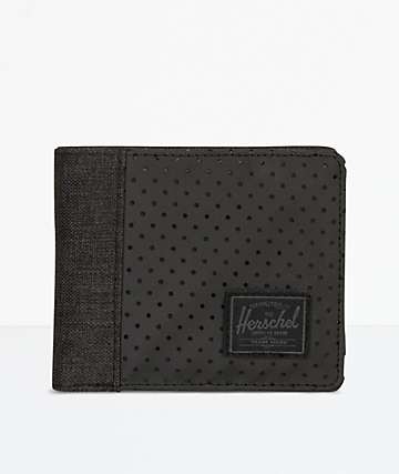 Herschel Supply Co. Edward Black & Black Crosshatch Bifold Wallet