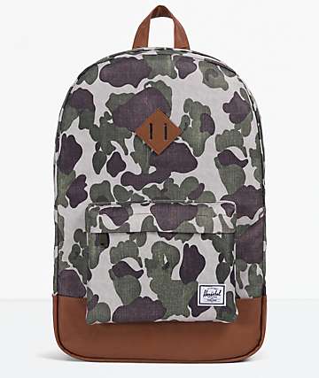 Herschel Supply Co. Heritage Frog Camo & Tan Backpack