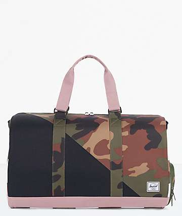 Herschel Supply Co. Novel Camo, Rose & Checker Duffle Bag