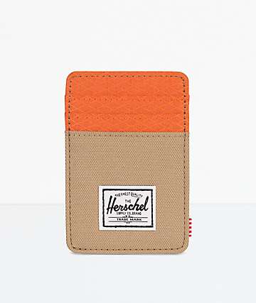 Herschel Supply Co. Raven Kelp & Vermillion Orange Cardholder Wallet