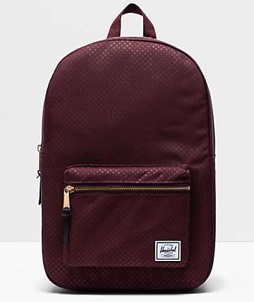 Herschel Supply Co. Settlement Mid Plum Dot Check Backpack