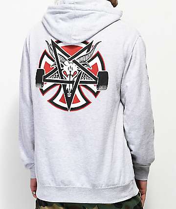 Independent x Thrasher Pentagram sudadera gris con capucha