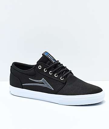 Lakai Griffin zapatos de skate de lienzo en negro y blanco