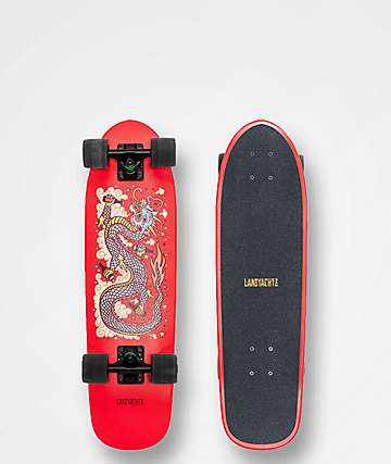 Landyachtz Dinghy Dragon Red Cruiser Complete Skateboard