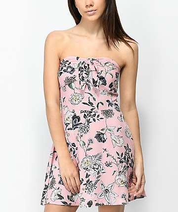Pink Strapless Dress