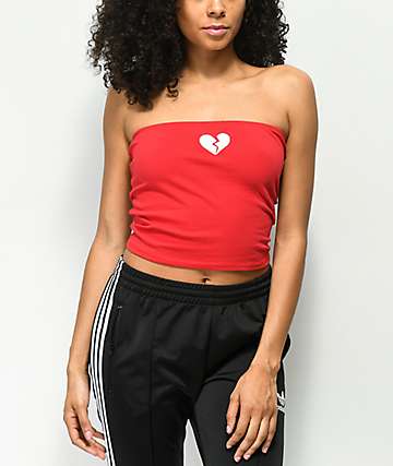 Lunachix Nivea Heartbreaker Red Tube Top Lunachix Nivea Heartbreaker Red Tube Top