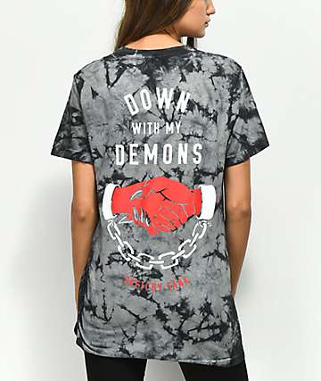 Lurking Class By Sketchy Tank Demons Black Tie Dye T-Shirt