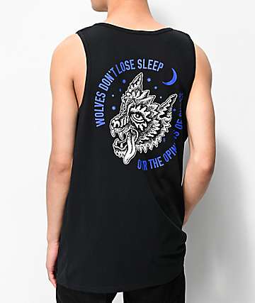 Lurking Class By Sketchy Tank Opinions Black & Blue Tank Top