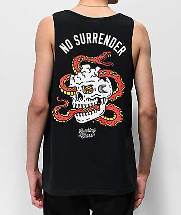 Lurking Class By Sketchy Tank Surrender Black Tank Top