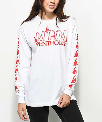 Married To The Mob x Penthouse Dancer White Long Sleeve T-Shirt