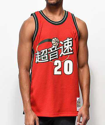 Mitchell & Ness Payton Sonics Chinese New Year Basketball Jersey