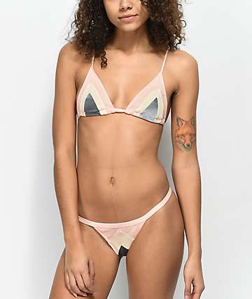 Nightwalker The Slide Pink & Blue Super Cheeky Bikini Bottom