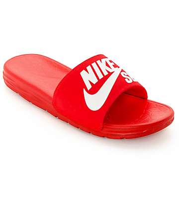 nike sandals red