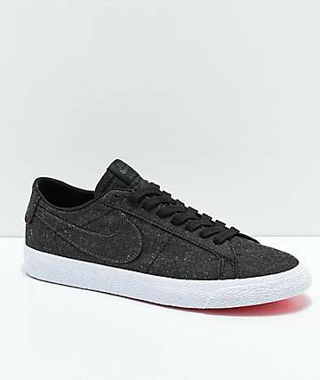 Nike SB Blazer Low Deconstructed Anthracite Canvas Skate Shoes
