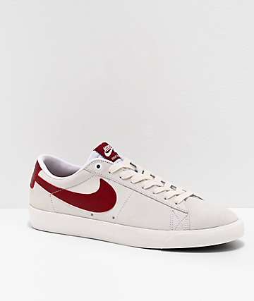 nike sb blazer low white red