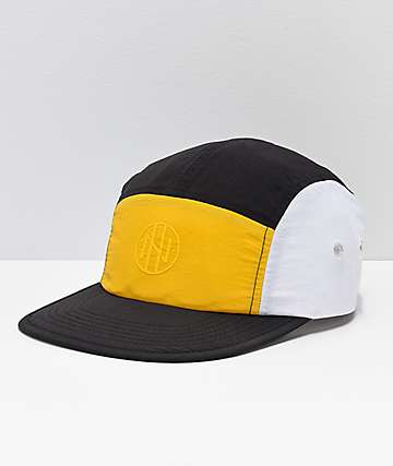 Ninth Hall Geoffrey Colorblock Yellow, Black & White Strapback