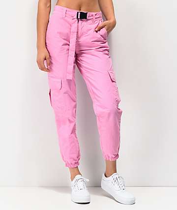 black pink cargo pants