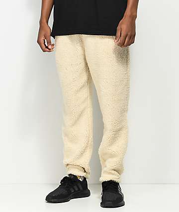Ninth Hall Salute Off White Sherpa Jogger Sweatpants