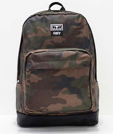 Obey Backpacks Bags Zumiez Obey Dropout Juvee Field Camo Backpack