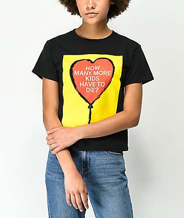 Obey Stop The Violence How Many More Black Shrunken T-Shirt