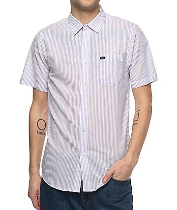 Obey Trenton Lavender Short Sleeve Button Up Shirt Obey Trenton Lavender Short Sleeve Button Up Shirt