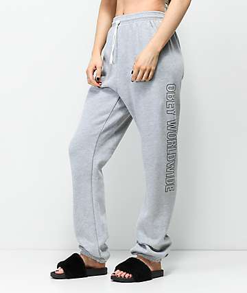 womens grey jogger sweatpants