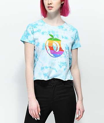 Odd Future Rainbow Stripe Donut camiseta corta con efecto tie dye