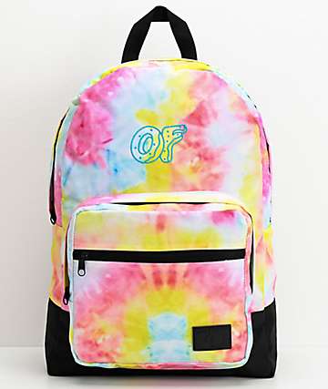 orange tie dye backpack