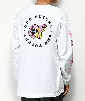 Odd Future x Santa Cruz Screaming Donut White Long Sleeve T-Shirt