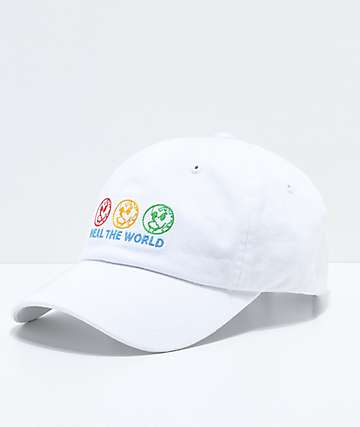 Petals by Petals & Peacocks Heal The World White Strapback Hat