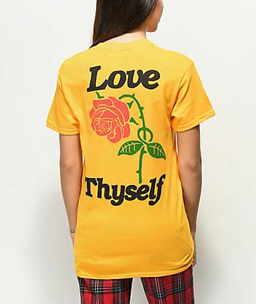 Petals by Petals & Peacocks Love Thyself Gold T-Shirt