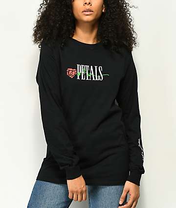 Petals by Petals & Peacocks Or Thorns Black Long Sleeve T-Shirt