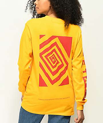 Petals by Petals & Peacocks Thorn Bush Gold Long Sleeve T-Shirt