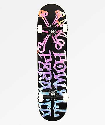 Powell Vato Rat Paint Pink & Blue 8.0" Skateboard Complete