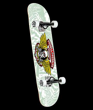 Powell Winged Ripper White 8.0" Skateboard Complete