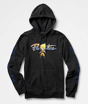 Primitive x Dragon Ball Z Boys Nuevo Goku Saiyan Black Hoodie